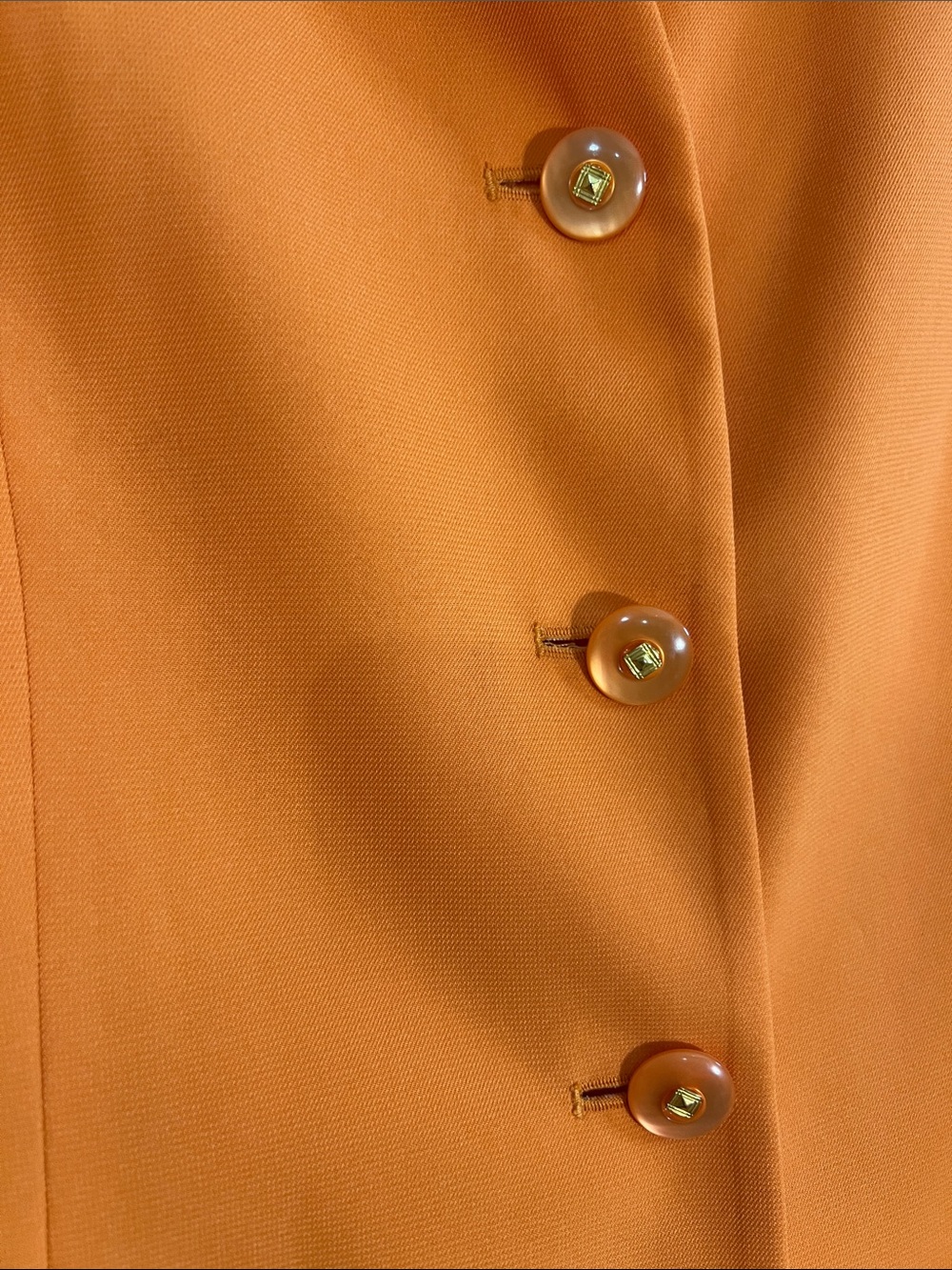 Emilie Orange Two-Piece Skirt Set - Vibrant Orange Women's Suit - Picture 2 of 3
